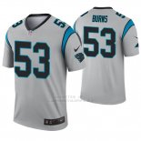 Camiseta NFL Legend Hombre Carolina Panthers 53 Brian Burns Inverted Gris