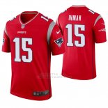 Camiseta NFL Legend Hombre New England Patriots 15 Dontrelle Inman Inverted Rojo