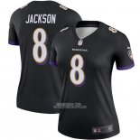 Camiseta NFL Legend Mujer Baltimore Ravens Lamar Jackson Negro