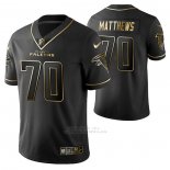 Camiseta NFL Limited Atlanta Falcons Jake Matthews Golden Edition Negro