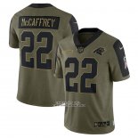 Camiseta NFL Limited Carolina Panthers Christian Mccaffrey 2021 Salute To Service Verde