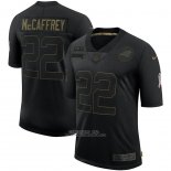 Camiseta NFL Limited Carolina Panthers McCaffrey 2020 Salute To Service Negro