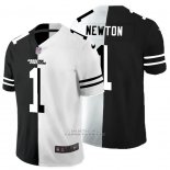 Camiseta NFL Limited Carolina Panthers Newton Black White Split