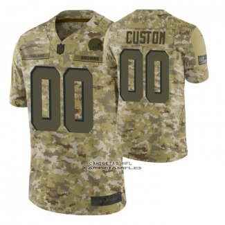 Camiseta NFL Limited Cleveland Browns Personalizada Salute To Service Verde