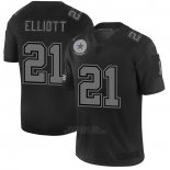 Camiseta NFL Limited Dallas Cowboys Elliott 2019 Salute To Service Negro