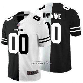 Camiseta NFL Limited Dallas Cowboys Personalizada Black White Split