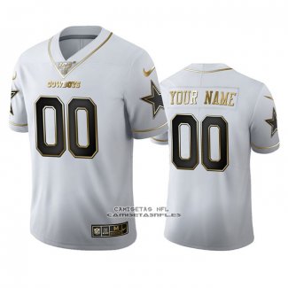 Camiseta NFL Limited Dallas Cowboys Personalizada Golden Edition Blanco