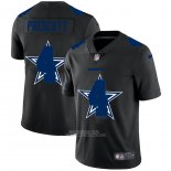 Camiseta NFL Limited Dallas Cowboys Prescott Logo Dual Overlap Negro