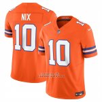 Camiseta NFL Limited Denver Broncos Bo Nix Alterno Vapor F.U.S.E. Naranja