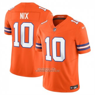 Camiseta NFL Limited Denver Broncos Bo Nix Alterno Vapor F.U.S.E. Naranja