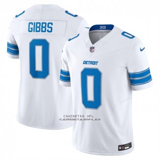 Camiseta NFL Limited Detroit Lions Jahmyr Gibbs Vapor F.U.S.E. Blanco1