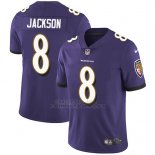 Camiseta NFL Limited Hombre Baltimore Ravens 8 Lamar Jackson Violeta Stitched Vapor Untouchable