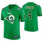 Camiseta NFL Limited Hombre Los Angeles Rams Greg Zuerlein St. Patrick's Day Verde
