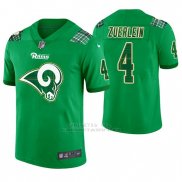 Camiseta NFL Limited Hombre Los Angeles Rams Greg Zuerlein St. Patrick's Day Verde