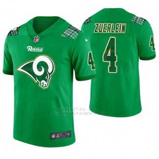 Camiseta NFL Limited Hombre Los Angeles Rams Greg Zuerlein St. Patrick's Day Verde