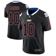 Camiseta NFL Limited Hombre New York Giants Eli Manning Negro Color Rush 2018 Lights Out