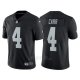 Camiseta NFL Limited Hombre Oakland Raiders 4 Derek Carr Negro Vapor Untouchable
