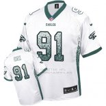 Camiseta NFL Limited Hombre Philadelphia Eagles 91 Fletcher Cox Blanco Stitched Drift Fashion