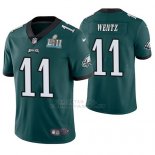 Camiseta NFL Limited Hombre Philadelphia Eagles Carson Wentz Verde Super Bowl Lii Champions