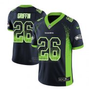 Camiseta NFL Limited Hombre Seattle Seahawks Shaquill Griffin Azul 2018 Drift Fashion Color Rush