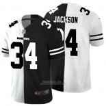 Camiseta NFL Limited Las Vegas Raiders Jackson White Black Split