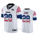 Camiseta NFL Limited Las Vegas Raiders Josh Jacobs Independence Day Blanco