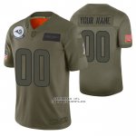 Camiseta NFL Limited Los Angeles Rams Personalizada 2019 Salute To Service Verde2