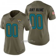 Camiseta NFL Limited Mujer Jacksonville Jaguars Personalizada 2017 Salute To Service Verde