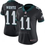 Camiseta NFL Limited Mujer Philadelphia Eagles 11 Wentz Negro