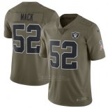 Camiseta NFL Limited Nino Oakland Raiders 52 Mack 2017 Salute To Service Verde