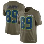 Camiseta NFL Limited Nino Seattle Seahawks 89 Baldwin 2017 Salute To Service Verde