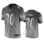 Camiseta NFL Limited Pittsburgh Steelers James Conner Silver Ciudad Edition Gris