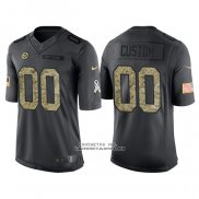 Camiseta NFL Limited Pittsburgh Steelers Personalizada 2016 Salute To Service Negro