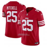 Camiseta NFL Limited San Francisco 49ers Elijah Mitchell Vapor F.U.S.E. Rojo
