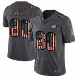 Camiseta NFL Limited San Francisco 49ers Rice Retro Flag Negro
