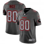Camiseta NFL Limited San Francisco 49ers Rice Static Fashion Gris