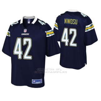 Camiseta NFL Los Angeles Chargers Uchenna Nwosu Azul Pro Line