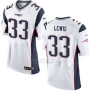 Camiseta New England Patriots Lewis Blanco Nike Elite NFL Hombre