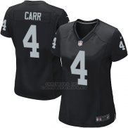 Camiseta Oakland Raiders Carr Negro Nike Game NFL Mujer