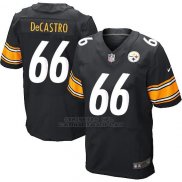 Camiseta Pittsburgh Steelers Decastro Negro Nike Elite NFL Hombre