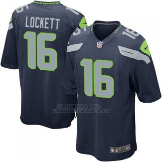 Camiseta Seattle Seahawks Lockett Azul Oscuro Nike Game NFL Nino