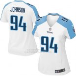 Camiseta Tennessee Titans Johnson Blanco Nike Game NFL Mujer