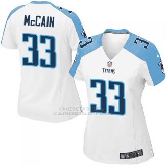 Camiseta Tennessee Titans McCain Blanco Nike Game NFL Mujer