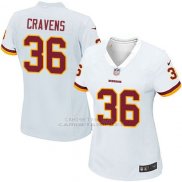 Camiseta Washington Commanders Cravens Blanco Nike Game NFL Mujer