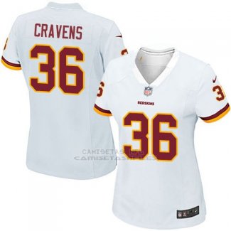Camiseta Washington Commanders Cravens Blanco Nike Game NFL Mujer