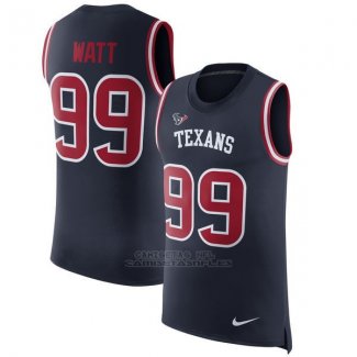 Camisetas Sin Mangas NFL Limited Hombre Houston Texans 99 Watt Azul