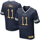 Camiseta Dallas Cowboys Beasley Profundo Azul Nike Gold Elite NFL Hombre