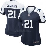 Camiseta Dallas Cowboys Sanders Negro Blanco Nike Game NFL Mujer