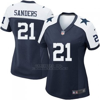 Camiseta Dallas Cowboys Sanders Negro Blanco Nike Game NFL Mujer