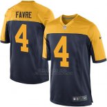 Camiseta Green Bay Packers Favre Negro Amarillo Nike Game NFL Hombre